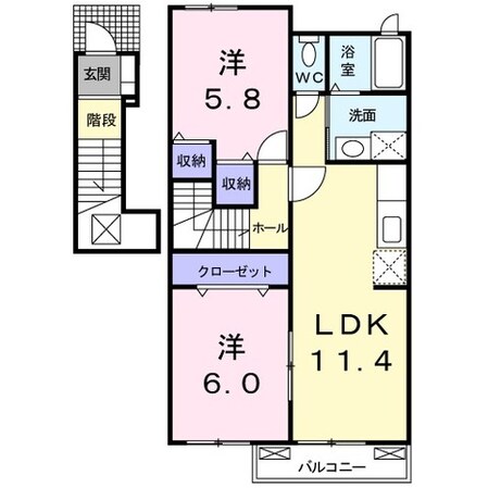 ジュネス１の物件間取画像